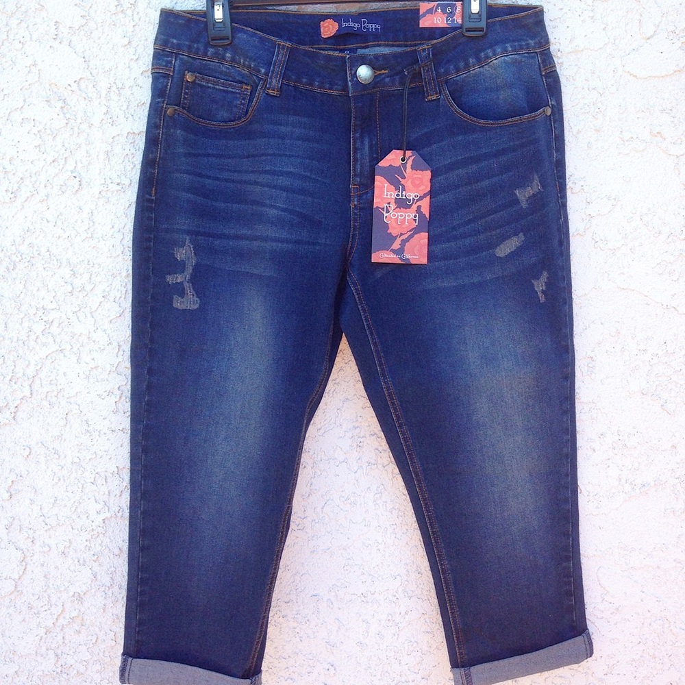 Indigo Poppy ankle jeans